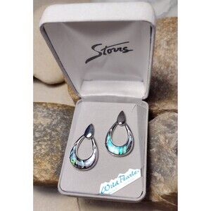Storrs Wild Pearl Abalone Shell Earrings NEW